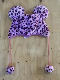 ディズニー　ヒョウ柄 ファンキャップ ピンク