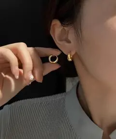 金属アレルギー対応 サージカルステンレス ピアス ゴールド