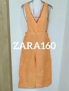 【極美品】ZARAザラ　リネンロンパース　オレンジ　160 女の子