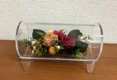 【美品】NTT プリザーブドフラワー 電報 クリアフラワー ケース入り 薔薇