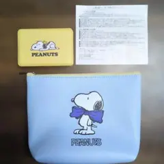 DHC スヌーピー ポーチ＆ミラーセット (リボン)