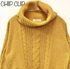 【CHIP CLIP】タートルネックセーター　ニット　イエロー　L
