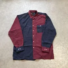 High Spirile  シャツ　トップス　長袖　赤　ネイビー　サイズL