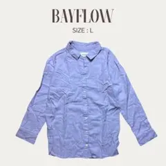 【BAYFLOW】（ベイフロー）リネン混 長袖シャツ ラベンダーのサムネイル