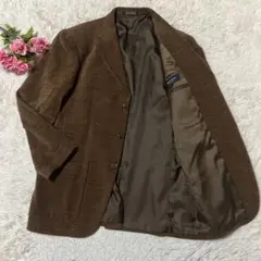 mitsumine テーラードジャケット　イタリア　ブラウン　モールコーデュロイ