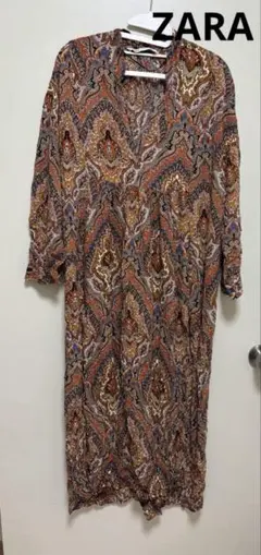【完売品】ZARA☆ペイズリー柄　ボタニカル　エスニック　ワンピース　チュニック