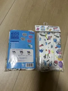新品！車柄&ドラえもん！キッズ用マスク　２点セット