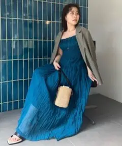 FRAY I.D ワッシャープリーツ ノースリーブワンピース サイズ0 - メルカリ