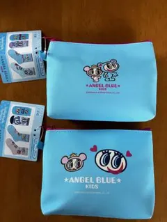 【新品】エンジェルブルー　ソックス　靴下15 〜20cm ポーチ付き！2点セット