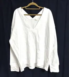 ambre neige Vネック プルオーバー 長袖 トップス トレーナー