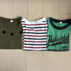 110サイズ Tシャツ 3枚セット 星柄・ストライプ・プリント