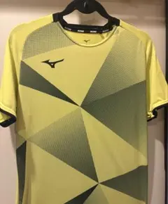 【MIZUNO】イエロー／ラケットスポーツゲームシャツ／L