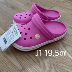 新品クロックス クロックバンド　ピンク 19.5cmのサムネイル