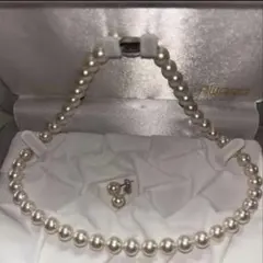 真珠8.5～9.0mm ネックレスピアス