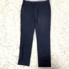 tk.TAKEO KIKUCHI スラックス L ネイビーメンズカジュアル 通勤