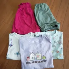 120 Tシャツ と ハーフパンツ 5点セット