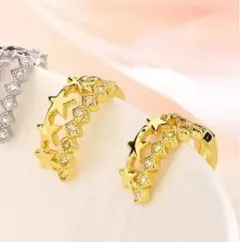 大特価　イヤーカフ 片耳用　フェイクピアス　ゴールド 韓国　ピアス