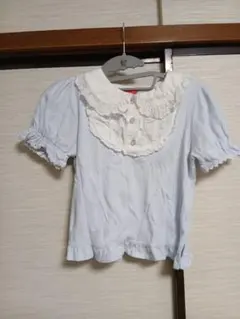 BABYパステルカラー丸衿プルオーバー・サックスのサムネイル