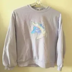 GLOBAL WORK ユニコーン スパンコール　トレーナー 140 パープル