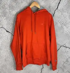 Champion パーカー オレンジ Cロゴ USA L ASIA 2XL
