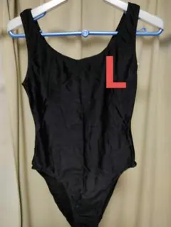 RIOKA 競泳水着 Lサイズ 黒 ブラック 女性水着 ハイカット ハイレグ