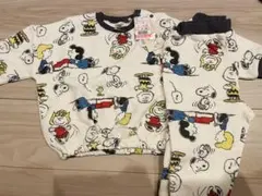 新品 PEANUTS スヌーピー キルトパジャマ 90のサムネイル