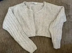 zara ショートニット クロップドニット