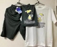 スヌーピー　ルームウェア　ドライワッフルパンツTシャツ上下セット巾着付き　Mのサムネイル