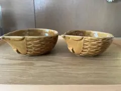 【美品＊よしざわ窯】キャメルハリネズミボウル ２個のサムネイル
