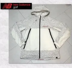 ニューバランスゴルフ フルジップウィンドブレーカーレオパードジャケットブルゾン