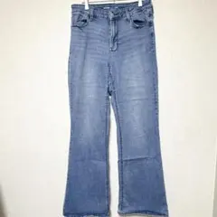 【L】デニム ジーンズ ハイライズ フレアシルエットY2K US古着 脚長効果のサムネイル