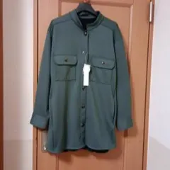 ダークグリーン シャツジャケットコート バストサイズ１２６㎝