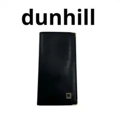 dunhill ダンヒル 札入れ 長財布 レザー ブラック 黒 ゴールド金具