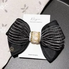 【天然石・ストーン使用】上品ヘアバレッタ