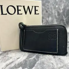 ロエベ　コインカードホルダー　現行　ブラック　アナグラム
