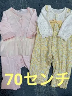 花柄ロンパース 70cm ２点セット