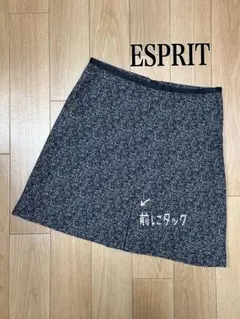大特価 エスプリ ESPRIT タック入りスカート ミニ丈 ブラックのサムネイル