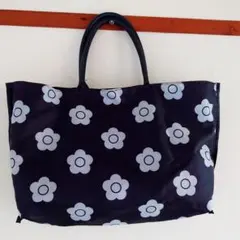 MARY QUANT 内花柄トートバッグ 黒