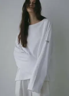 新品　ETRETOKYO　カットオフカフスロンTee　ホワイト