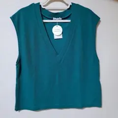 【新品】 LEPSIM Vネック カットソーベスト サイドスリット F