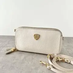 B246【極美品】AKRIS☆希少 アイ トートバッグ ゴールド アイボリー