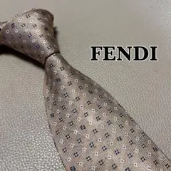 美品✨FENDI ネクタイ フェンディ 顔 フェイス ジャガード 水色 【H 
