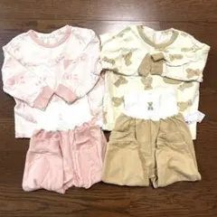 GUパジャマ うさぎ柄・くま柄セット