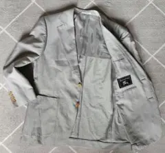 BURBERRY　バーバリー 　グレー テーラードジャケット 背抜き