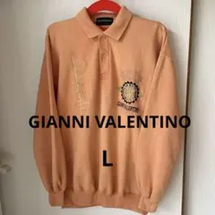 GIANNI VALENTINO ポロシャツ オレンジメンズ Lサイズ