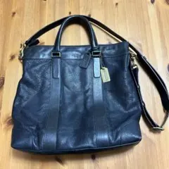 美品　コーチ　COACH　2way ショルダー　トートバッグ　シボ革　メンズ