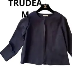 TRUDEAトルディア紺ネイビーノーカラージャケットM入学式卒業式お受験にものサムネイル