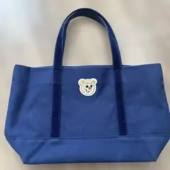 ラブラリー オールドテディ ワッペン トートバッグ ネイビー 大 - メルカリ