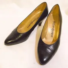 イヴサンローラン　パンプス　レディース　ローヒールYSL 靴　21.5cm
