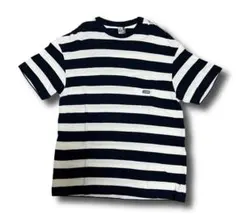 CHUMS ストライプ Tシャツ ネイビー/ホワイト